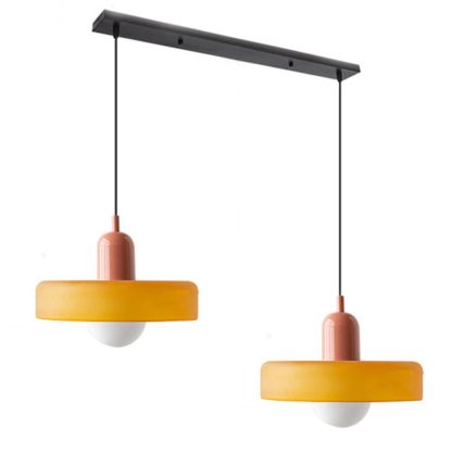 2 Heads Modern Bauhaus Glass Pendant Light -Homdiy