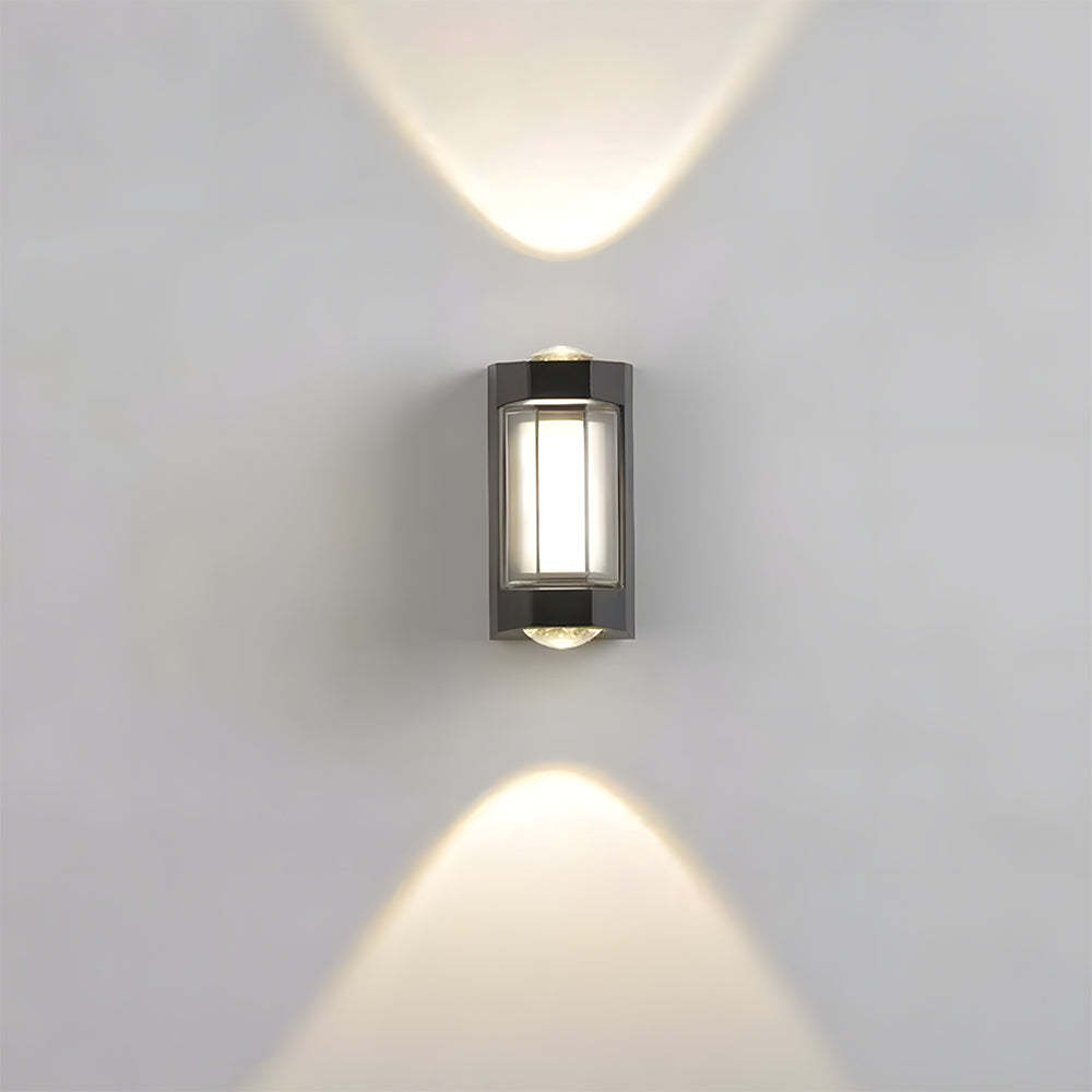 LED Waterproof Up and Down Black Outdoor Wall Lighting