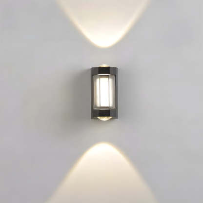 LED Waterproof Up and Down Black Outdoor Wall Lighting