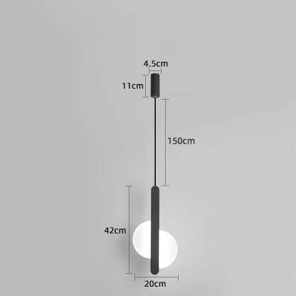 Modern Acrylic Led Pendant Light for Bedroom Bedside -Homdiy