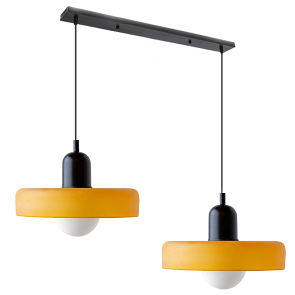 2 Heads Modern Bauhaus Glass Pendant Light -Homdiy