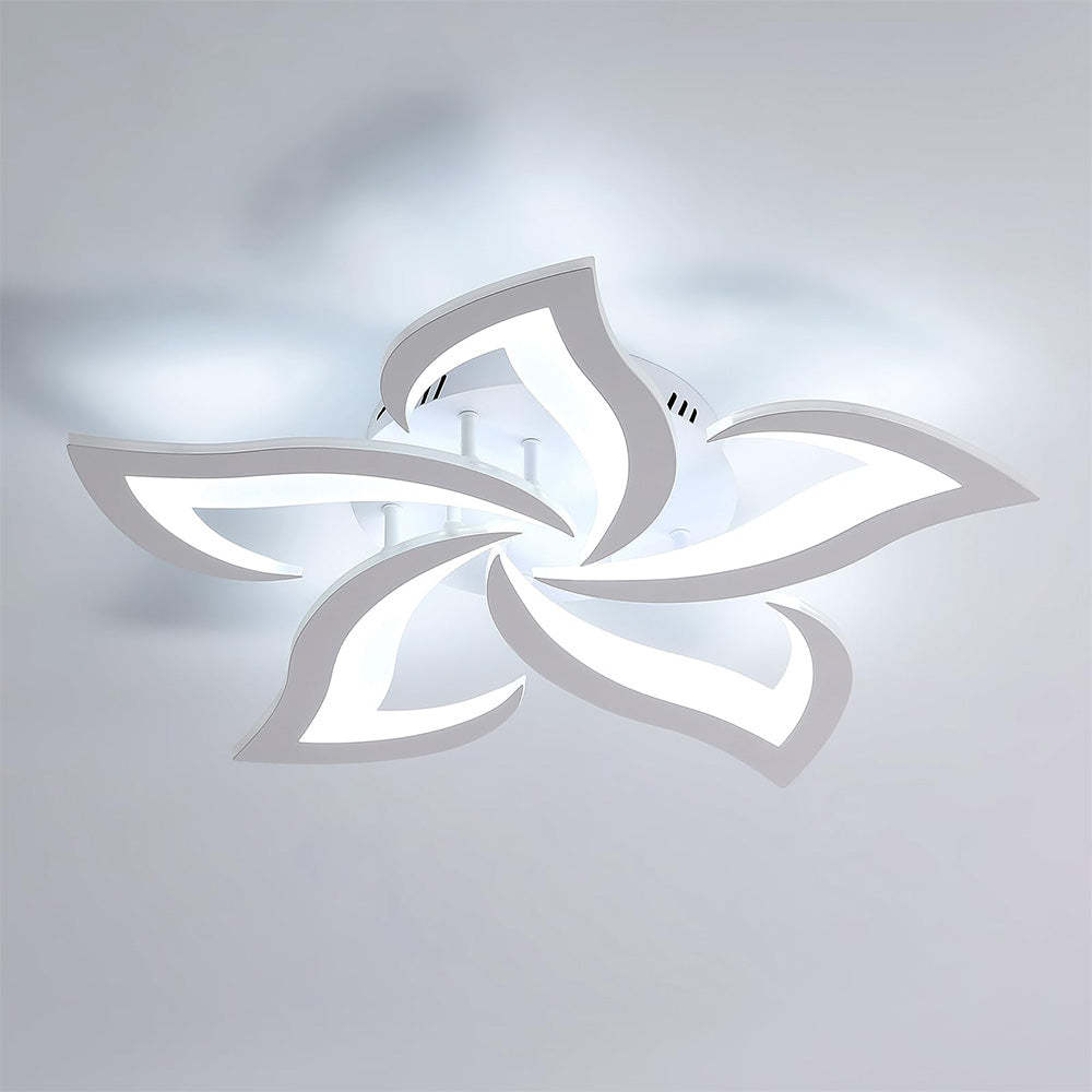 Modern Flower Shape Iron LED Ceiling Light For Bedroom