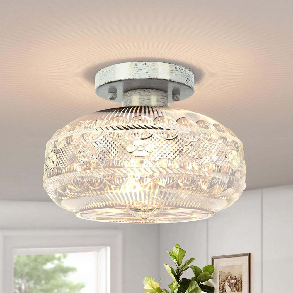 Luxury Metal Glass Round Ceiling Light
