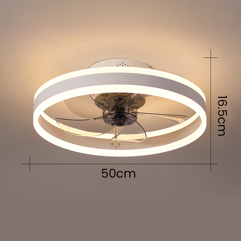 Modern Round Living Room Ceiling Fan With LED Light