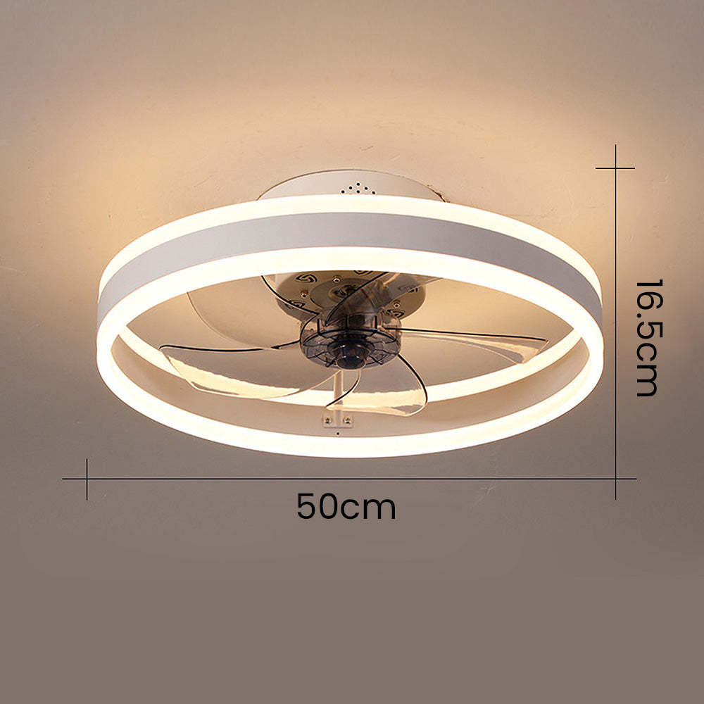 Modern Round Living Room Ceiling Fan With LED Light