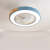 Homdiy Modern Nordic Round Ceiling Fans with LED Lights Simple Flush Ceiling Fans Light
