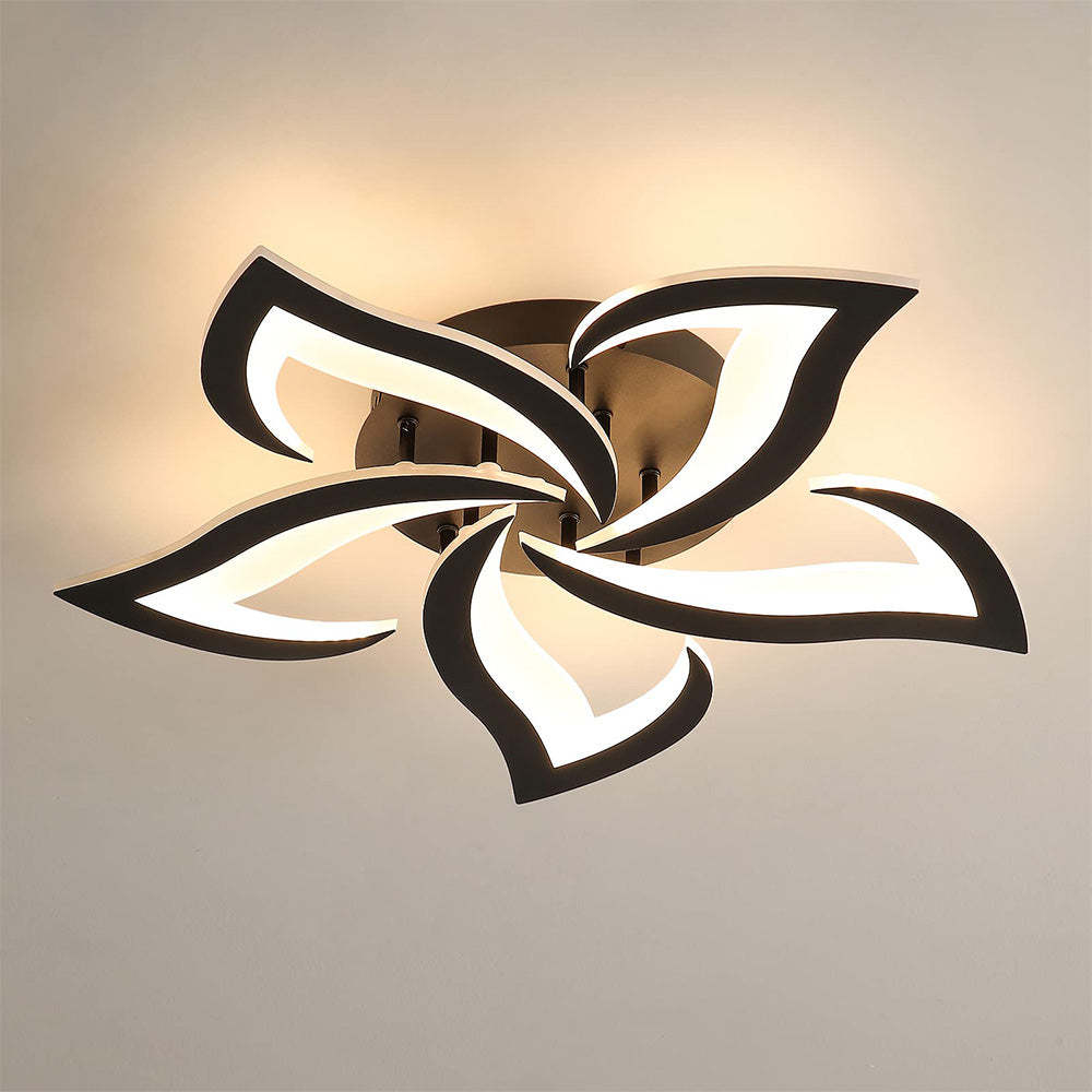 Modern Flower Shape Iron LED Ceiling Light For Bedroom