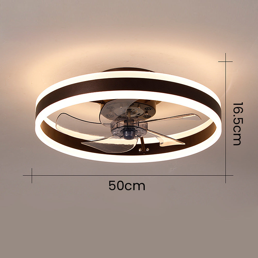 Modern Round Living Room Ceiling Fan With LED Light