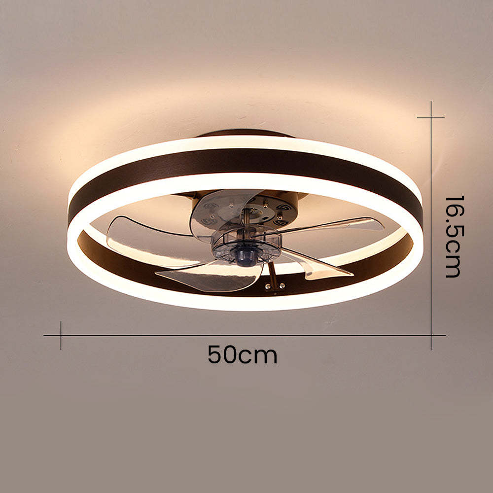 Modern Round Living Room Ceiling Fan With LED Light