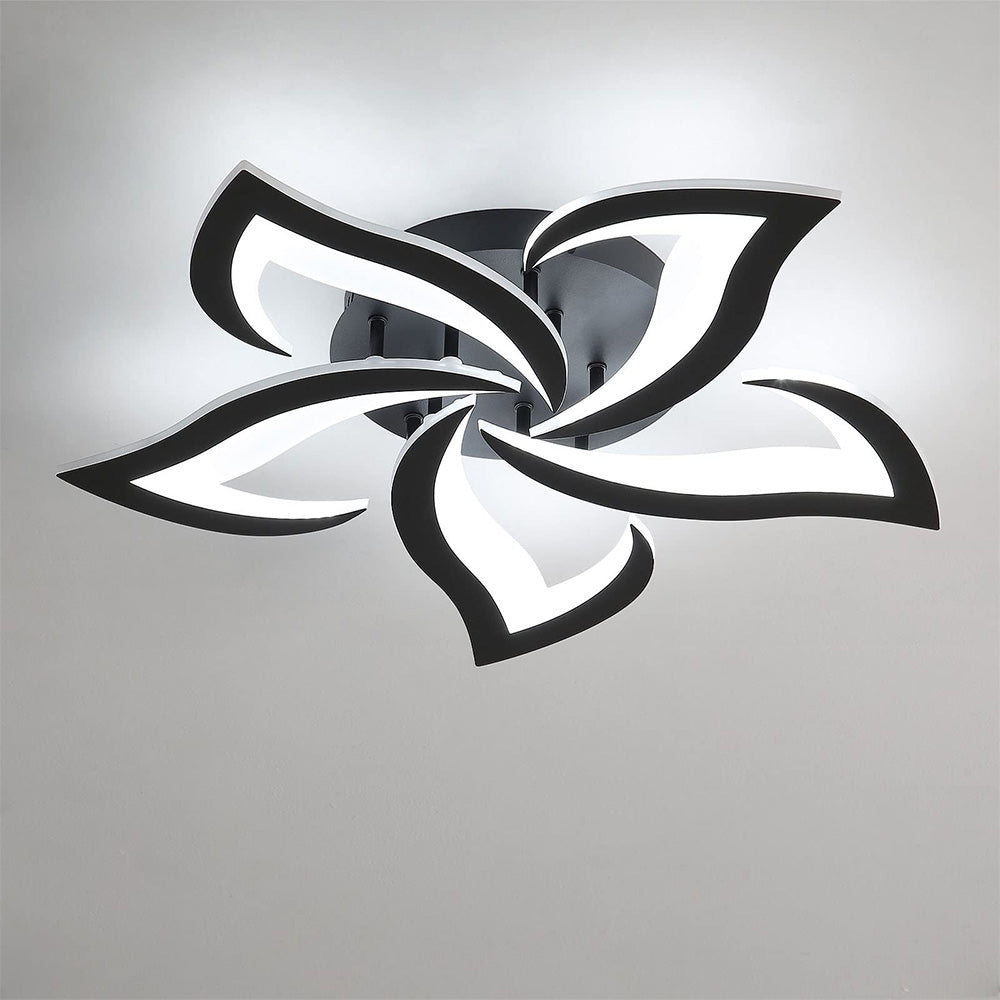 Modern Flower Shape Iron LED Ceiling Light For Bedroom