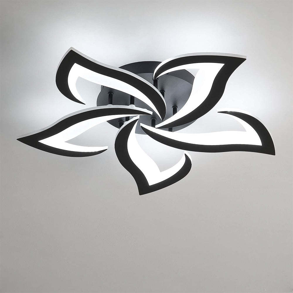 Modern Flower Shape Iron LED Ceiling Light For Bedroom