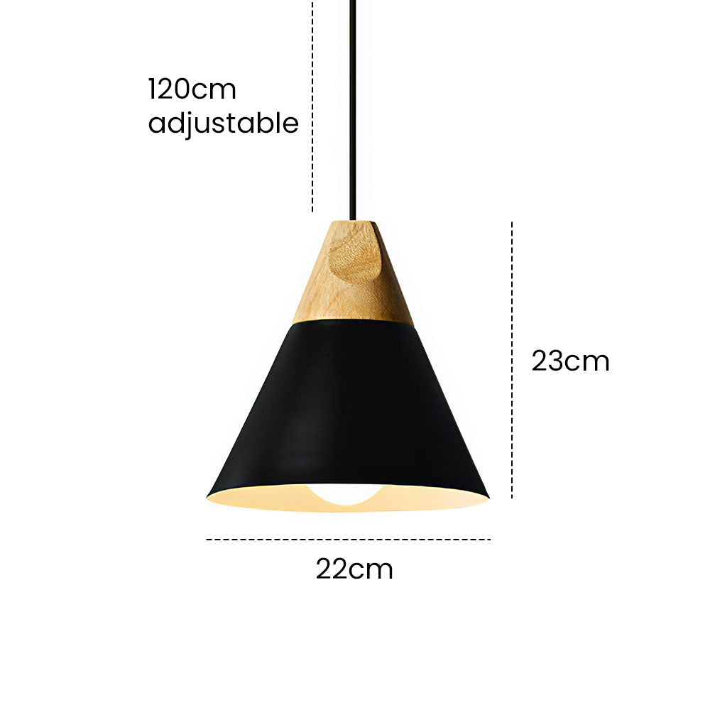 Wood Minimalist Farmhouse Pendant Light