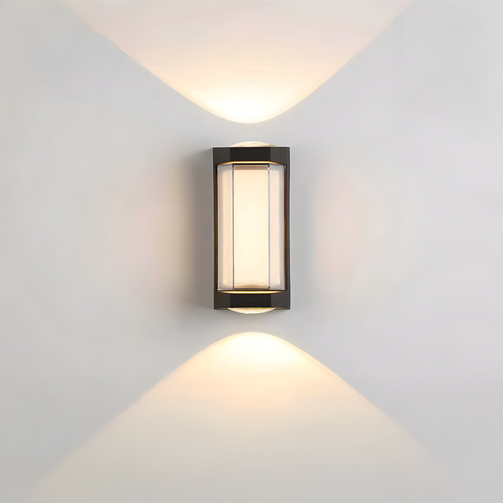 LED Waterproof Up and Down Black Outdoor Wall Lighting