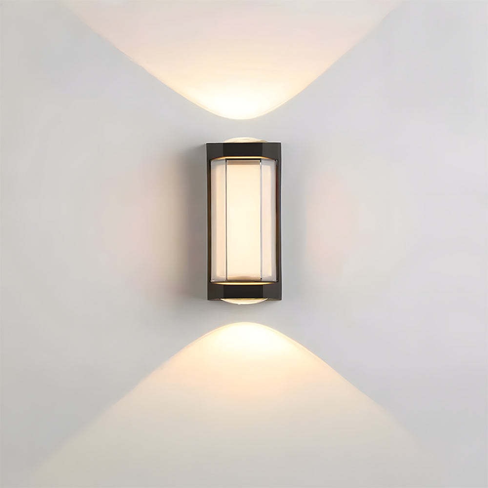 LED Waterproof Up and Down Black Outdoor Wall Lighting