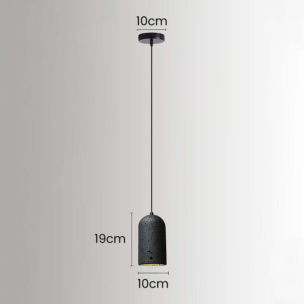 Wabi-Sabi Style Black Pendant Light For Dining Room