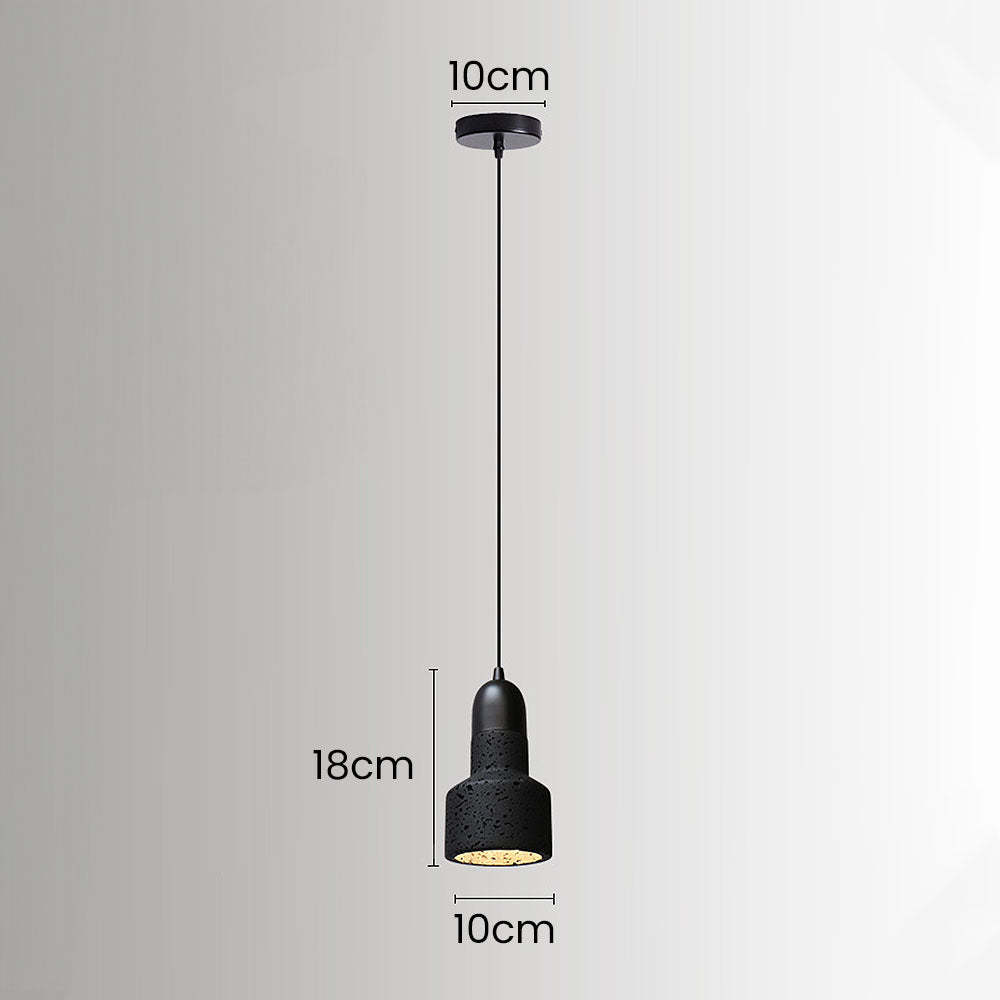 Wabi-Sabi Style Black Pendant Light For Dining Room