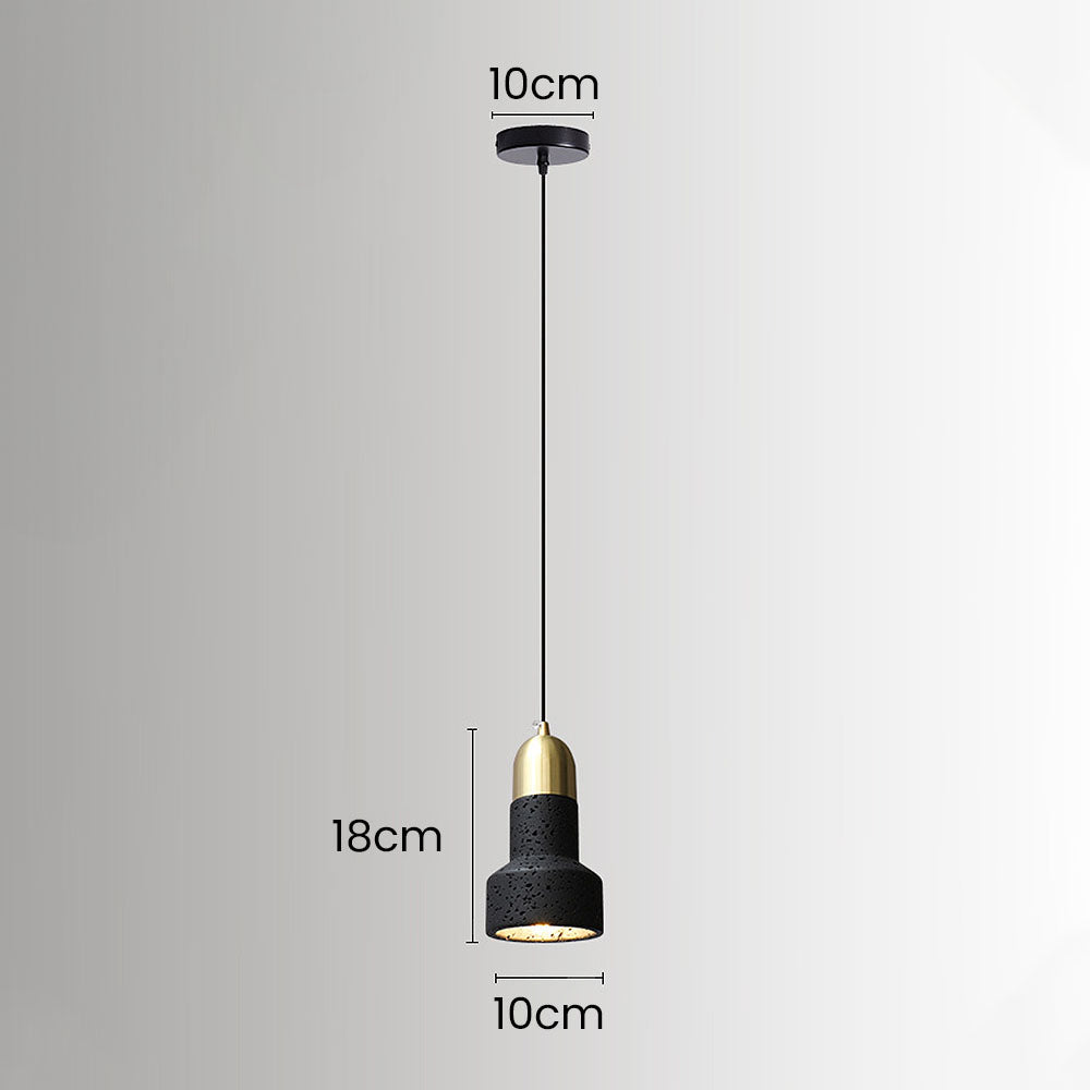 Wabi-Sabi Style Black Pendant Light For Dining Room