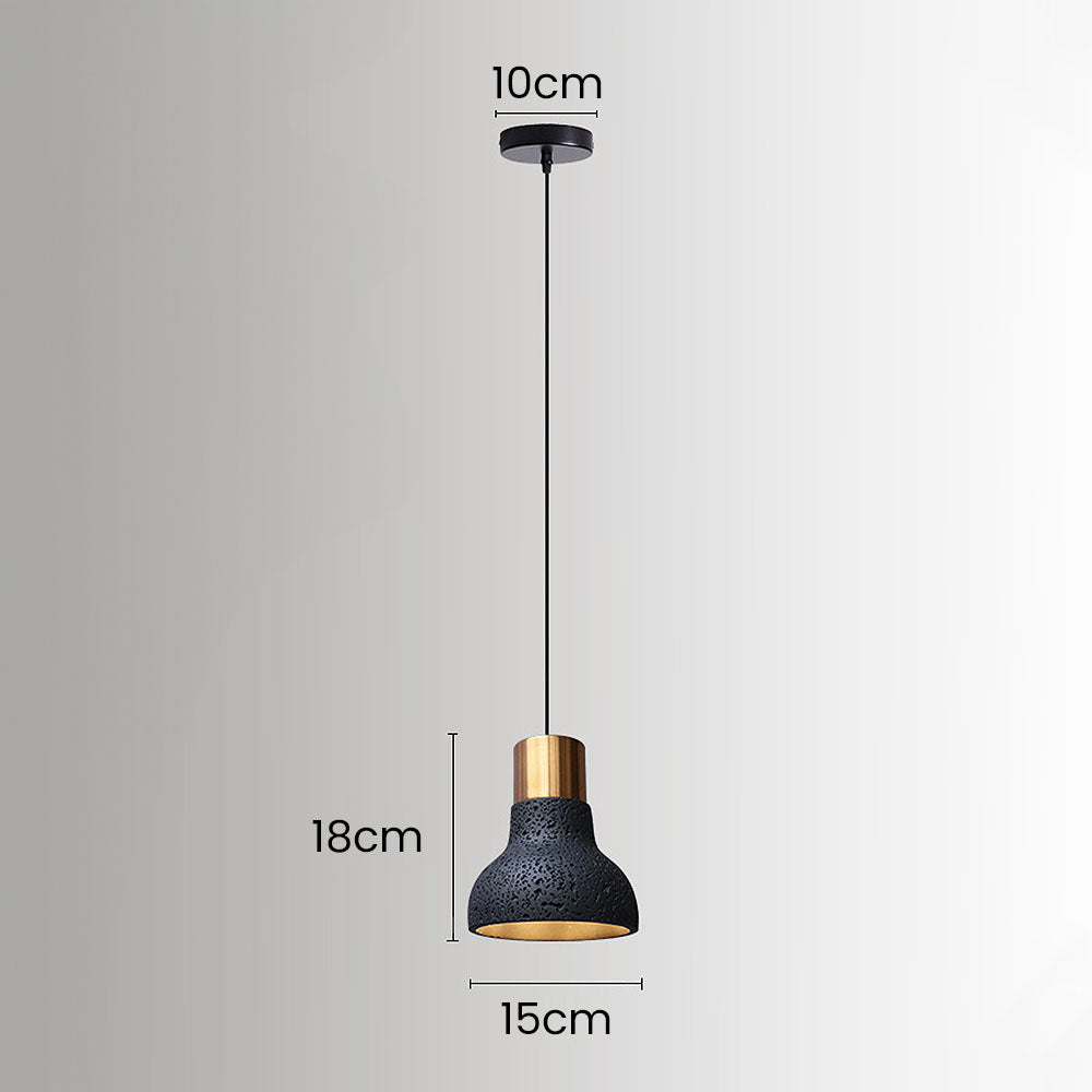 Wabi-Sabi Style Black Pendant Light For Dining Room
