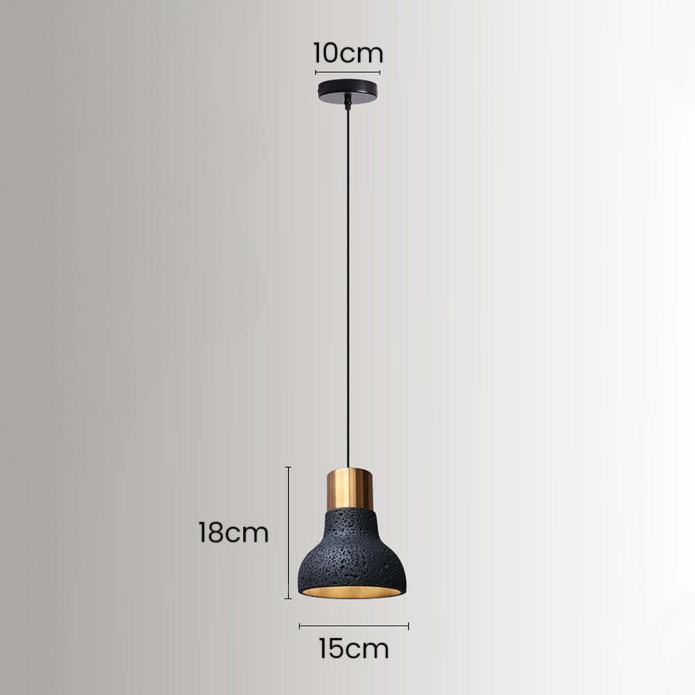 Wabi-Sabi Style Black Pendant Light For Dining Room