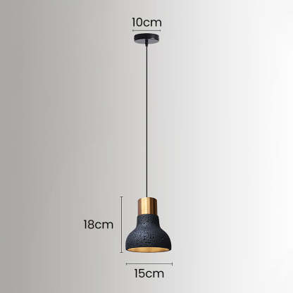 Wabi-Sabi Style Black Pendant Light For Dining Room