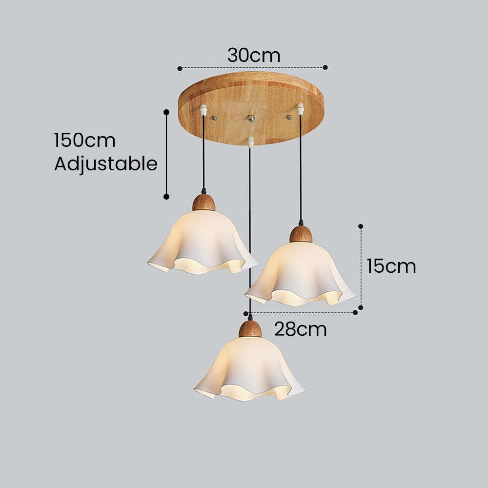 Creative Wood Dining Room White Pendant Lights