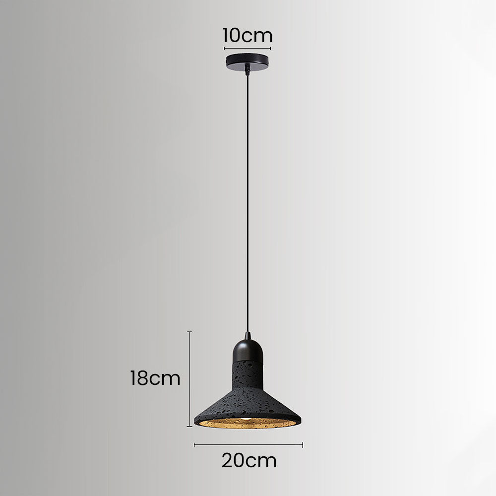Wabi-Sabi Style Black Pendant Light For Dining Room