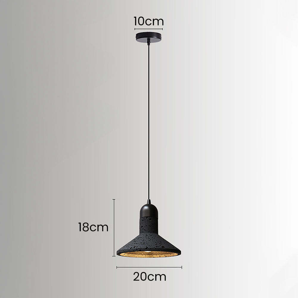 Wabi-Sabi Style Black Pendant Light For Dining Room