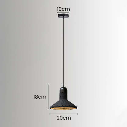 Wabi-Sabi Style Black Pendant Light For Dining Room