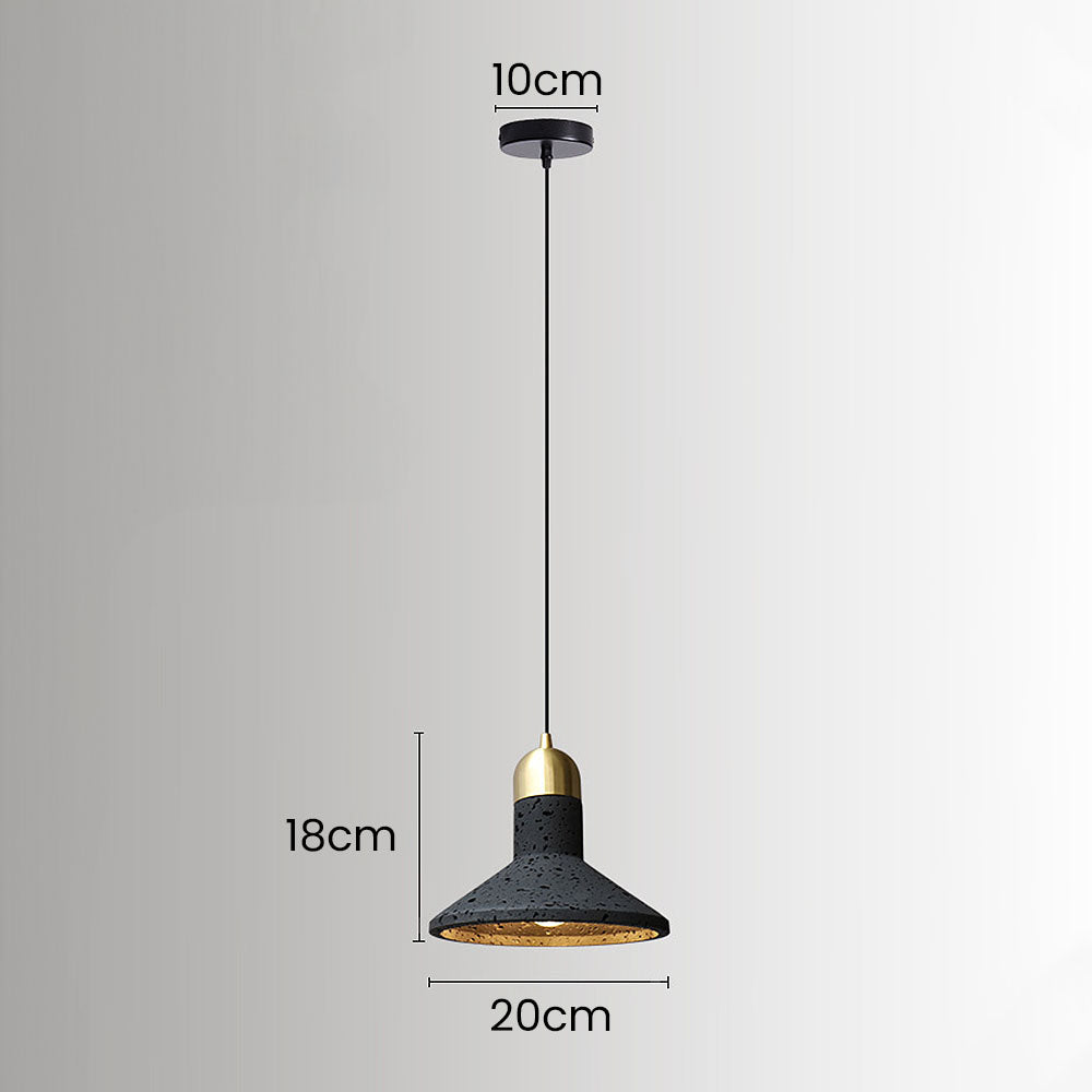 Wabi-Sabi Style Black Pendant Light For Dining Room