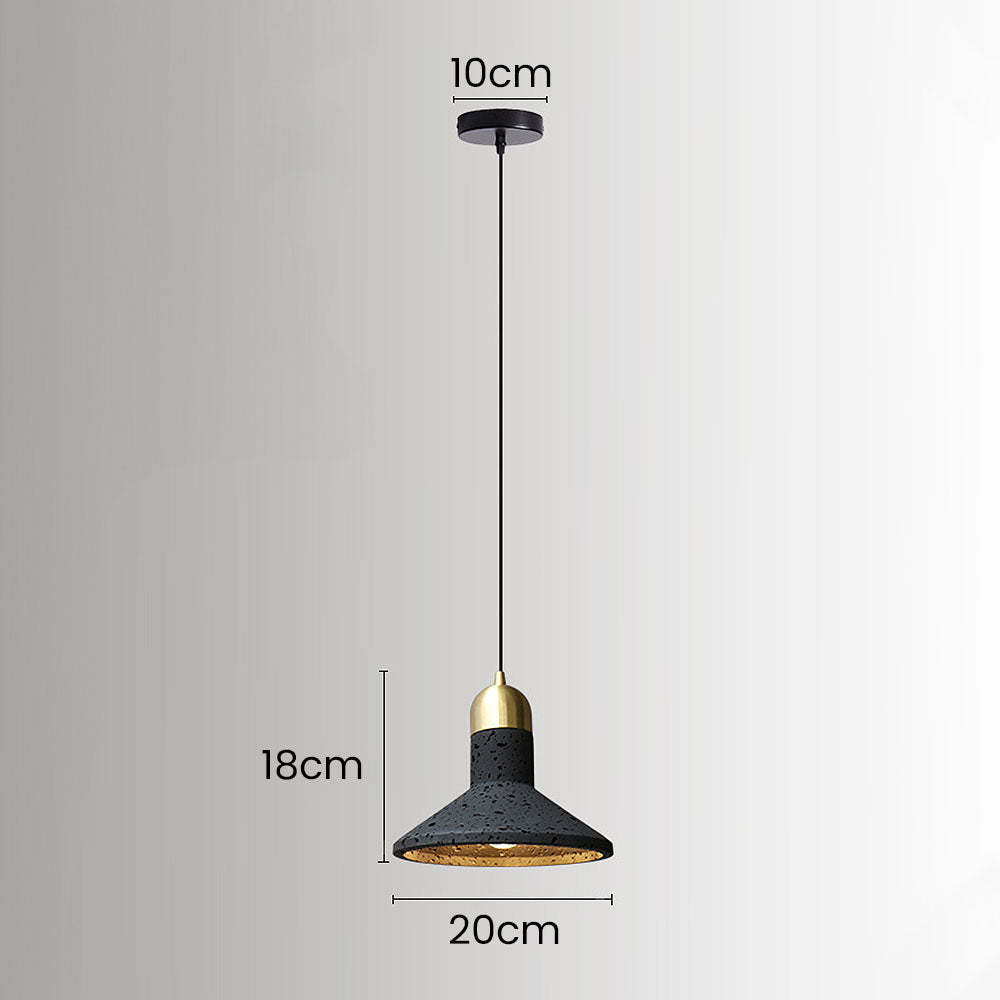 Wabi-Sabi Style Black Pendant Light For Dining Room