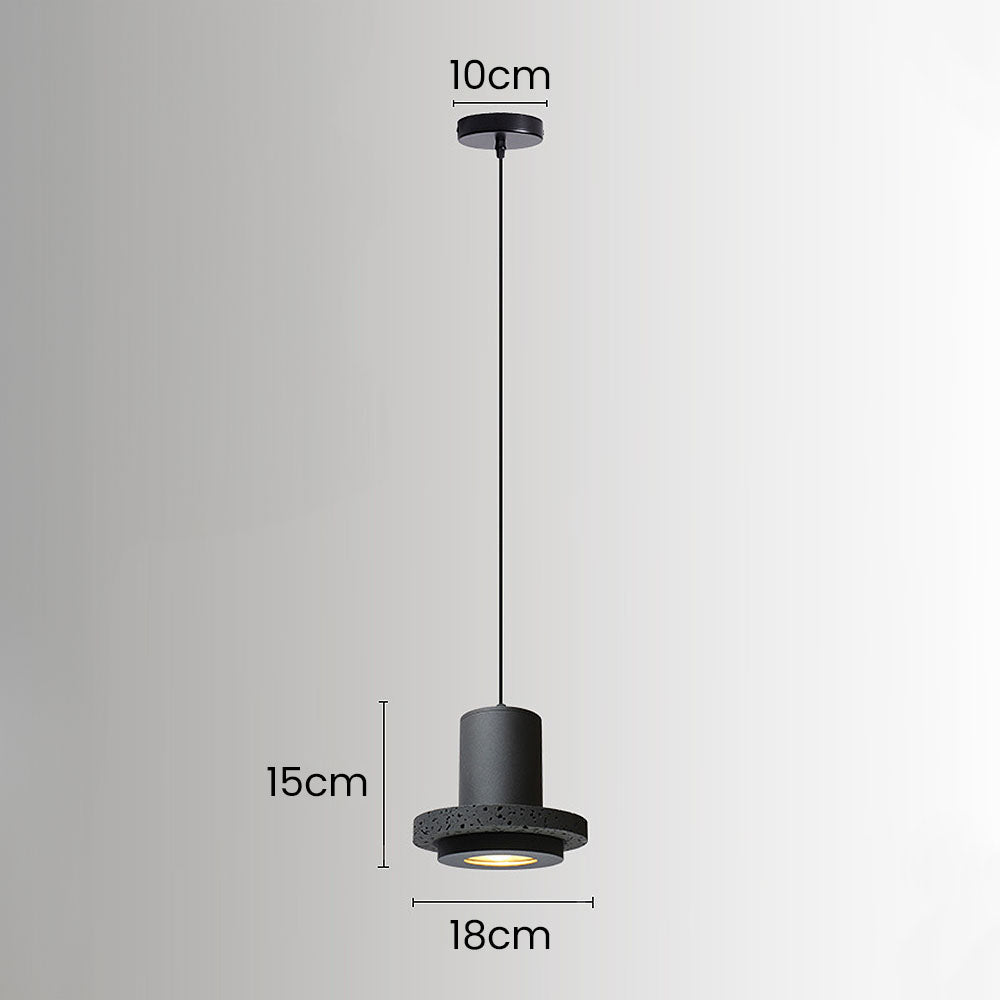 Wabi-Sabi Style Black Pendant Light For Dining Room