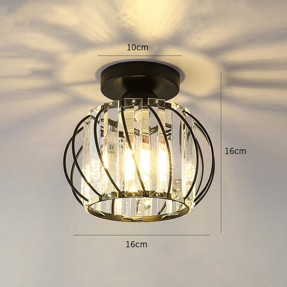 Modern Glass Black Luxury Hallway Ceiling Light