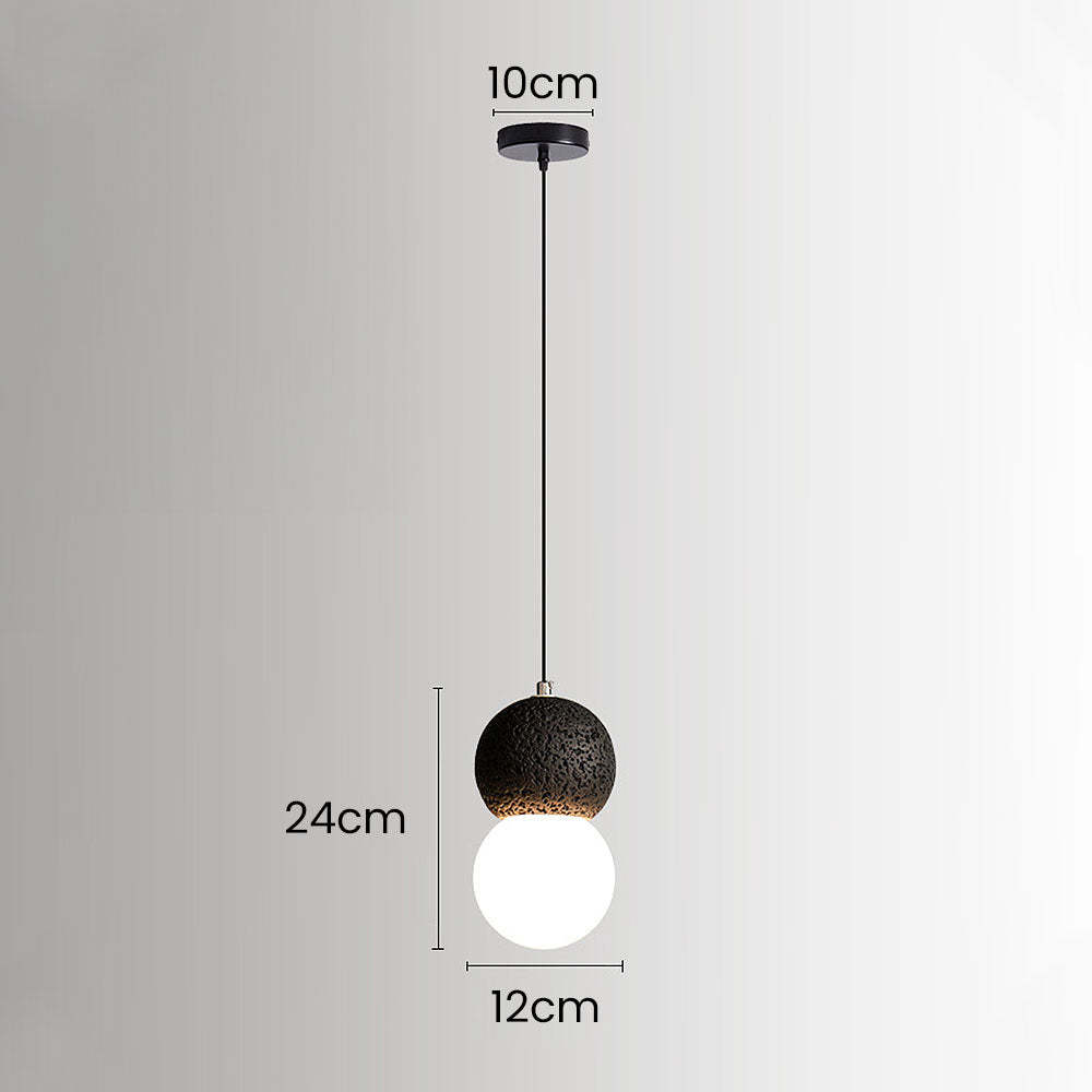 Wabi-Sabi Style Black Pendant Light For Dining Room