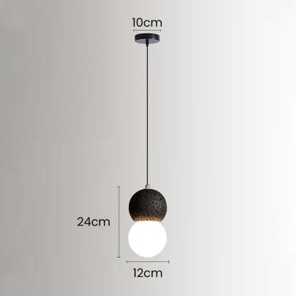 Wabi-Sabi Style Black Pendant Light For Dining Room