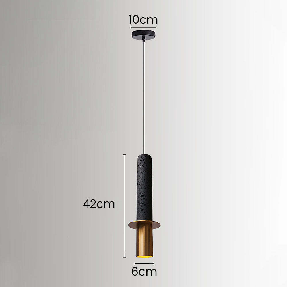 Wabi-Sabi Style Black Pendant Light For Dining Room