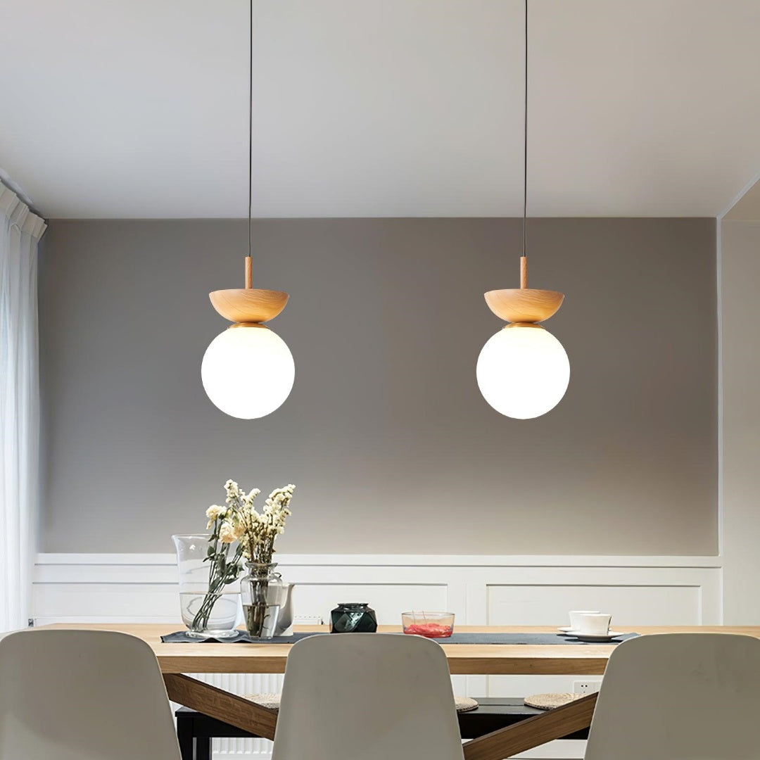 Contemporary Wood Pendant Light
