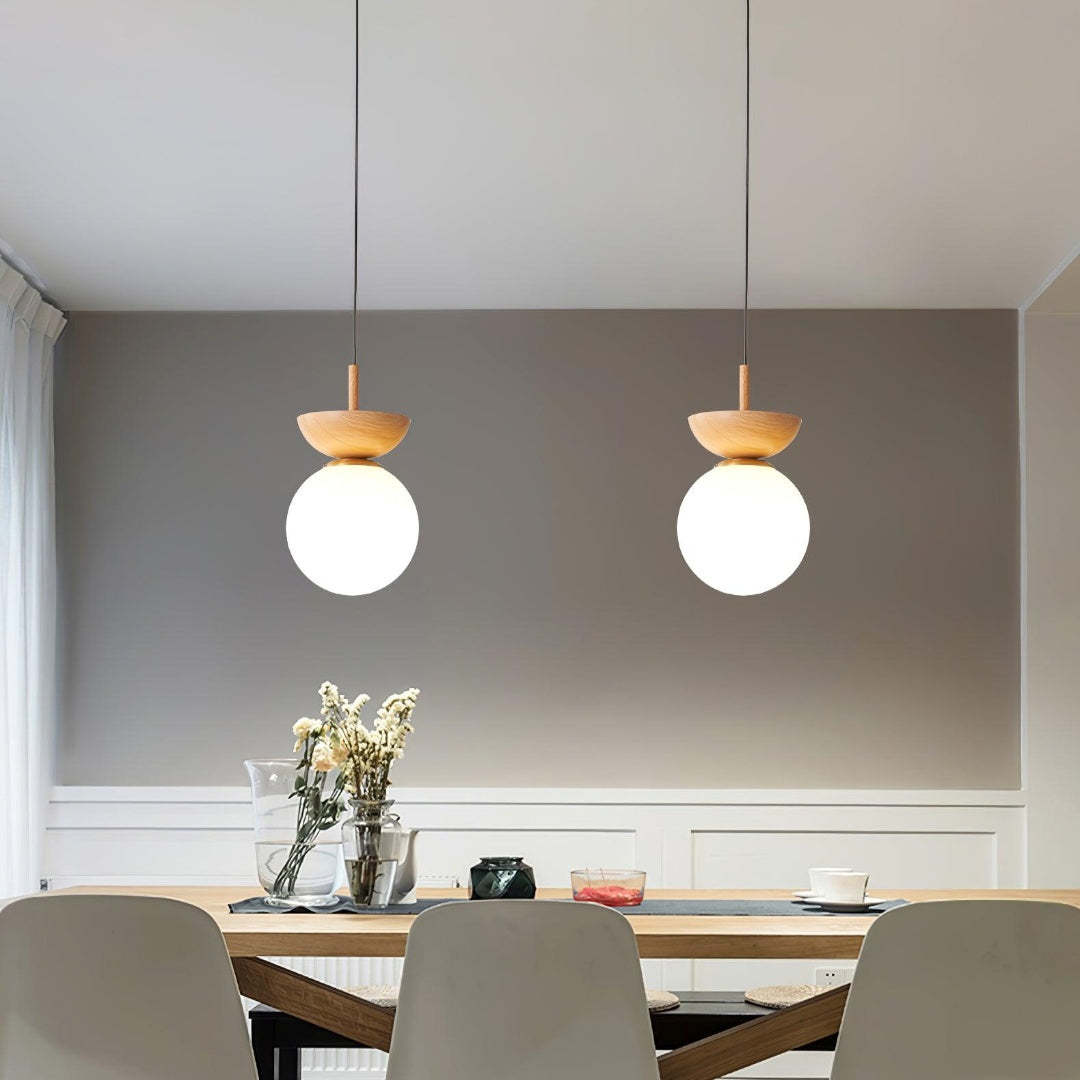 Contemporary Wood Pendant Light