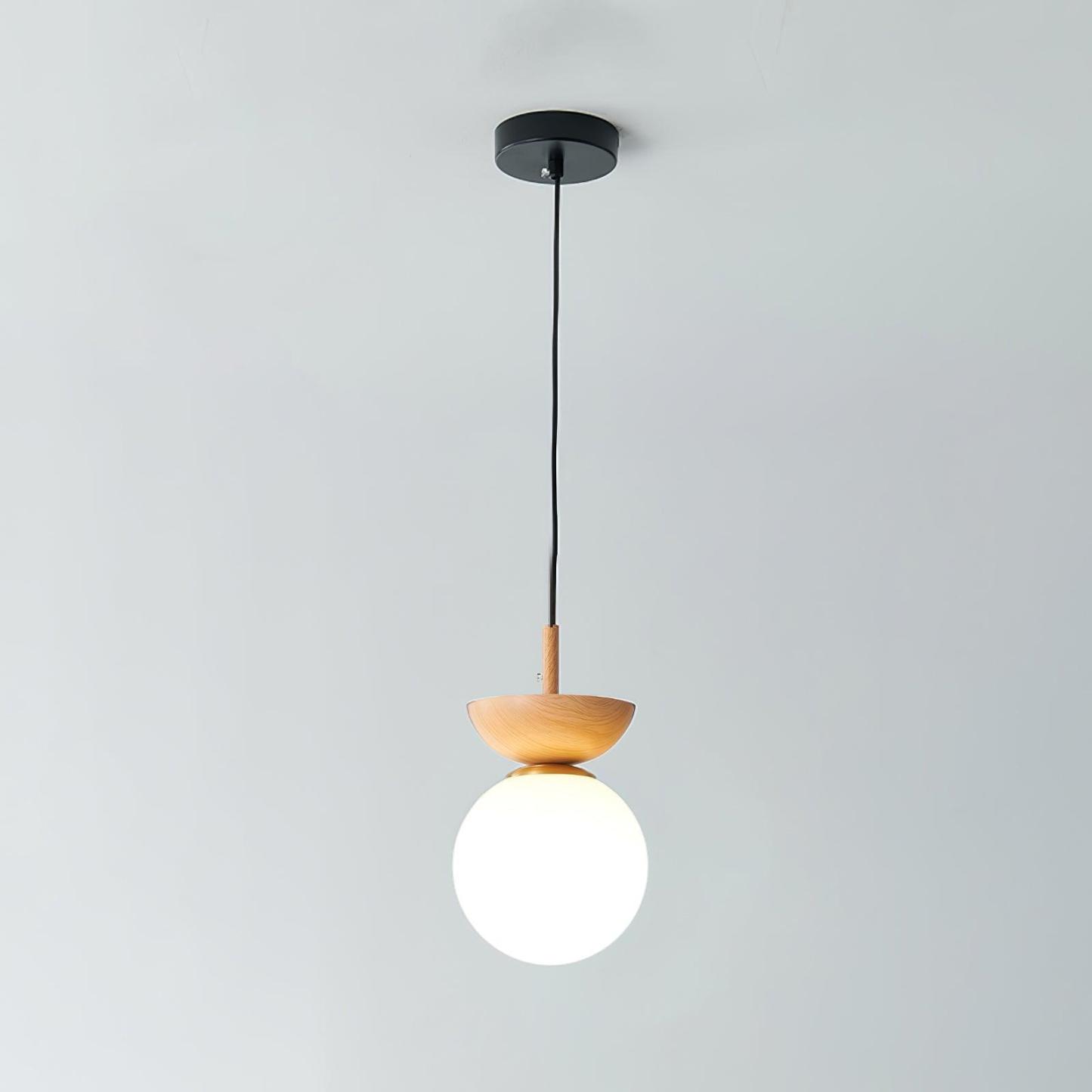 Contemporary Wood Pendant Light