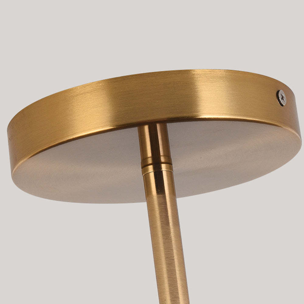 Circle Semi Flush LED Wooden Ceiling Light
