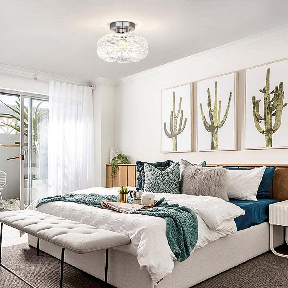 Luxury Metal Glass Round Ceiling Light