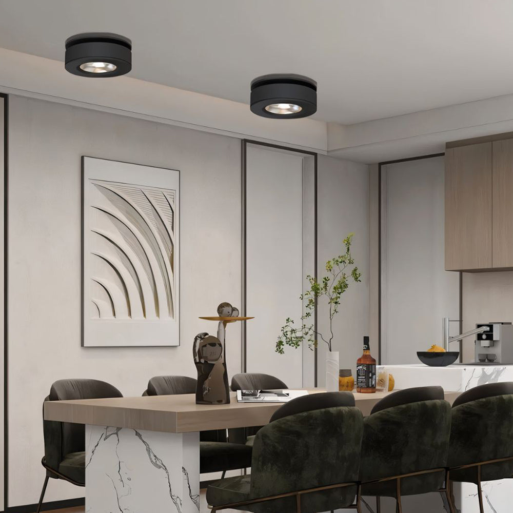 360° Rotatable Compact Round Aluminum LED Ceiling Downlights For Hallway