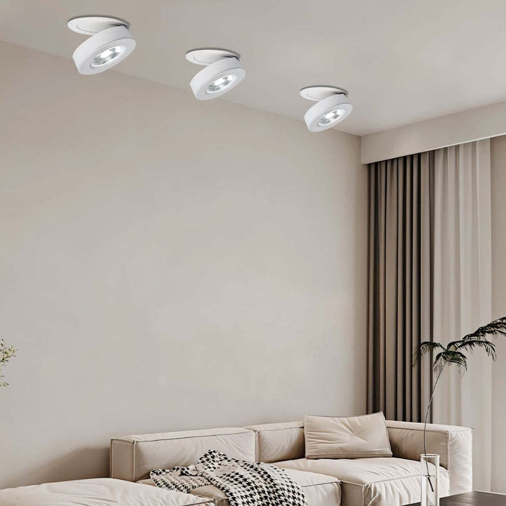 360° Rotatable Compact Round Aluminum LED Ceiling Downlights For Hallway