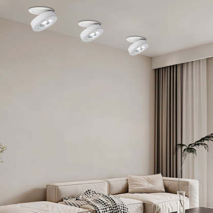 360° Rotatable Compact Round Aluminum LED Ceiling Downlights For Hallway