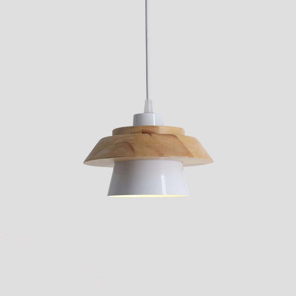 Minimalist Rustic Wood Round Pendant Lights