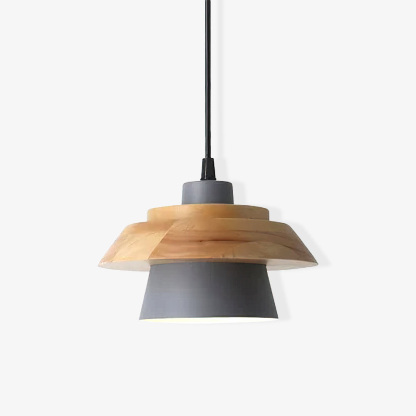 Minimalist Rustic Wood Round Pendant Lights