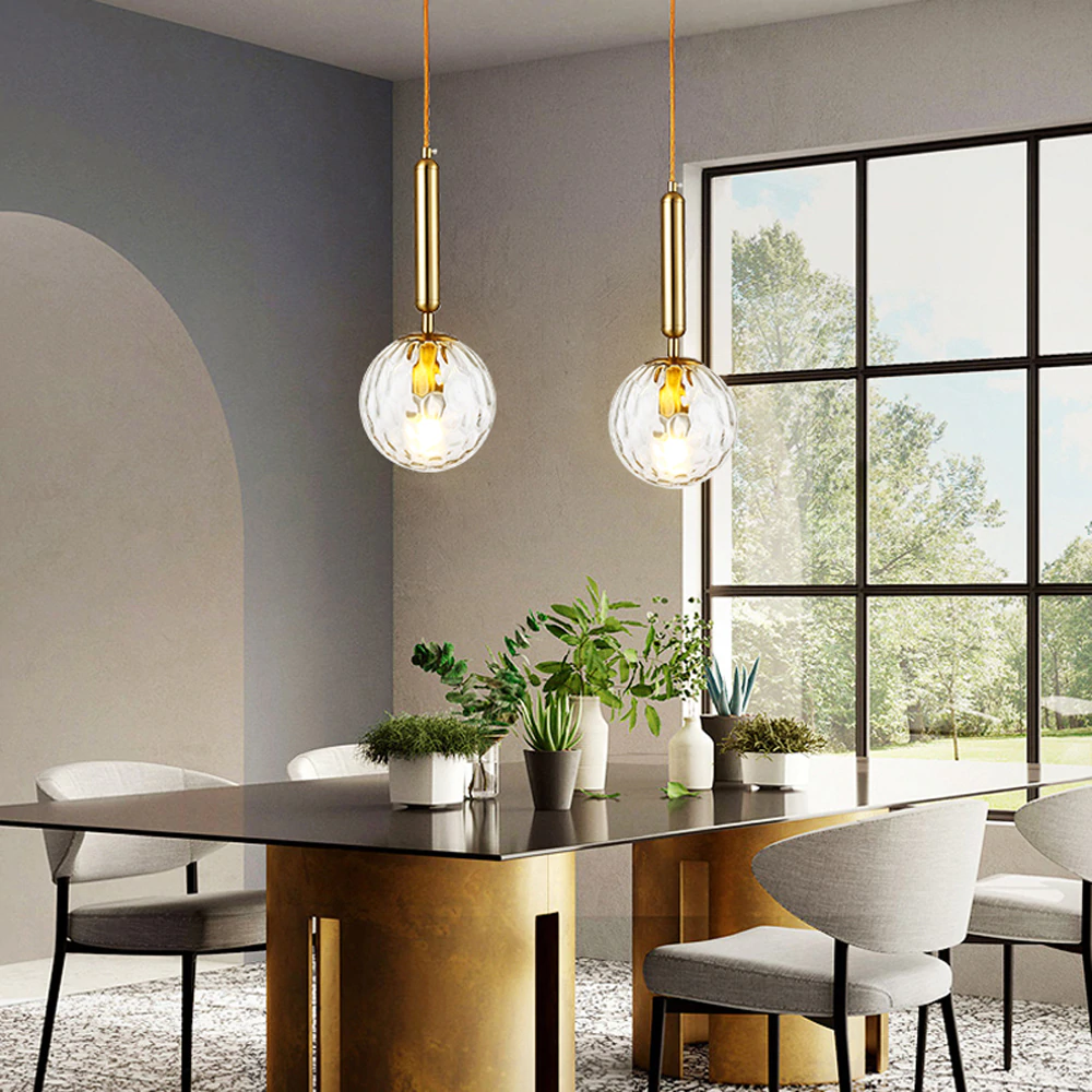 Morden Black and Gold Dining Room Pendant Light