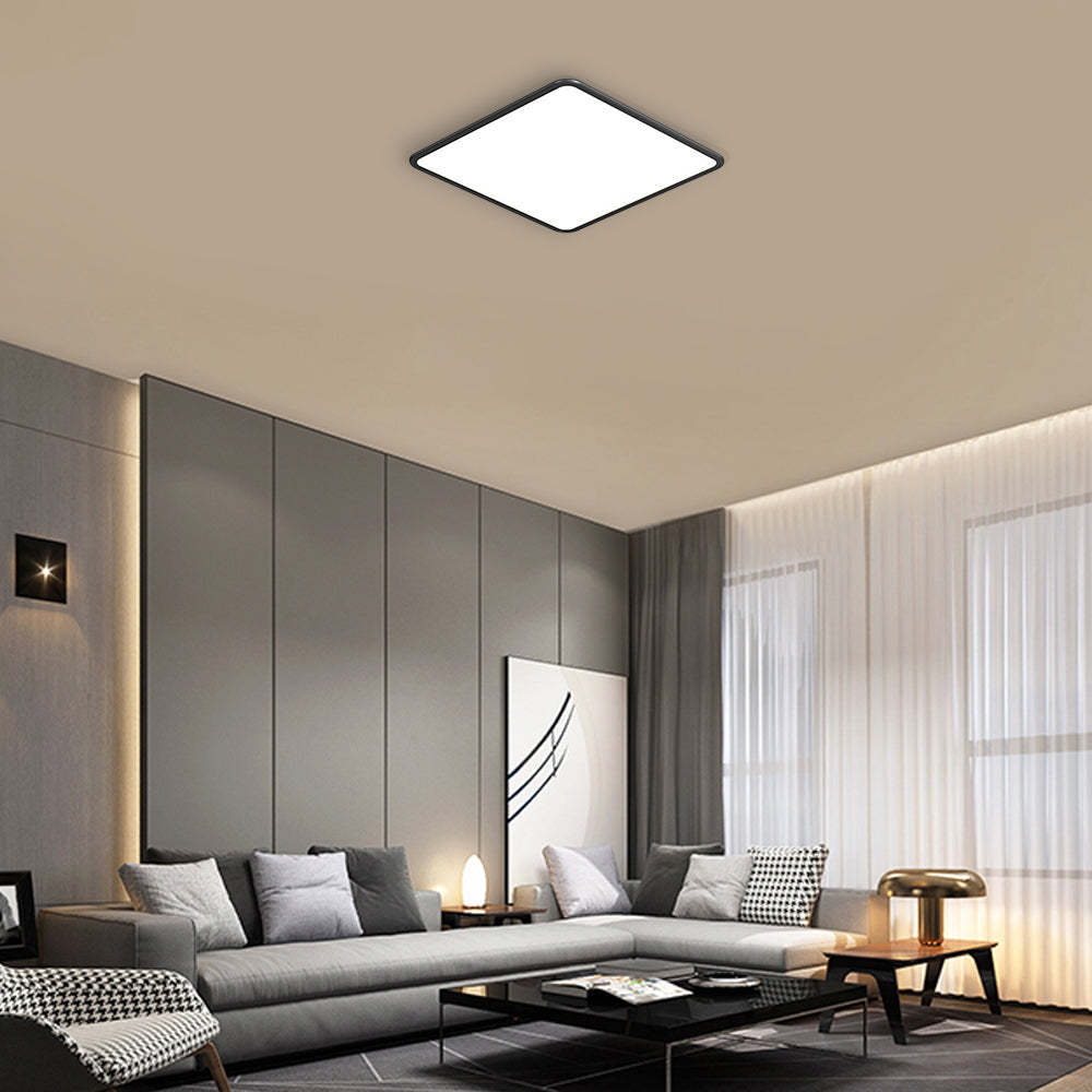 Modern Minimalist Black Acrylic LED Ceiling Light for Living Room
