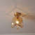 Ceiling light for living room-vintage, amber glass | Lampsmodern UK