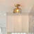 Ceiling light for living room-vintage, amber glass | Lampsmodern UK