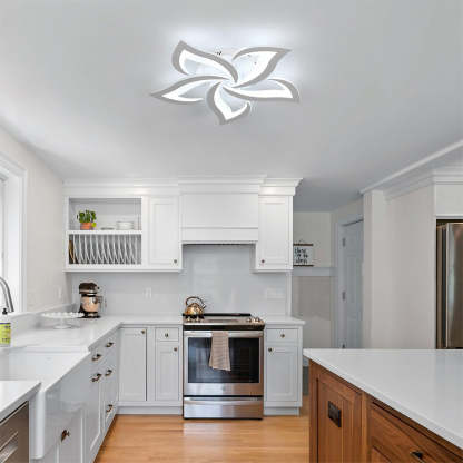 Modern Flower Shape Iron LED Ceiling Light For Bedroom